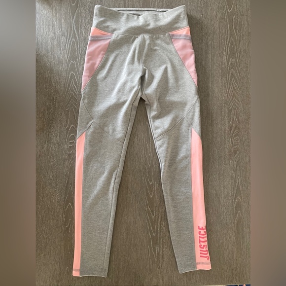 Justice Girls Pink and Gray Leggings, Cat & Jack Leggings, Lot Of Four- Size XL - Picture 2 of 10